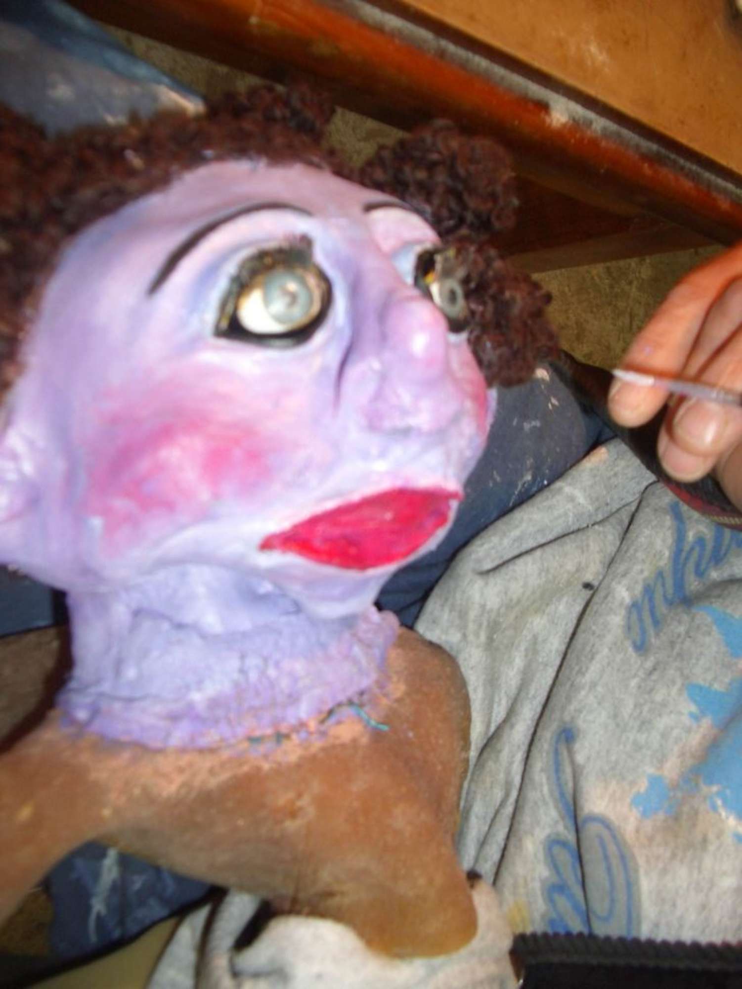 Personaggio 8 durante il restauro